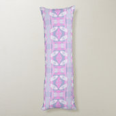 Bohemisch Chintz 53 Pastellpink Periwinkle Seitenschläferkissen (Rückseite (Vertikal))