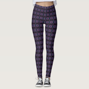 Bohemisch Chintz 79 Dark Magenta Aquamarin Leggings
