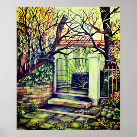 Bohemisch Courtyard Poster (Vorne)