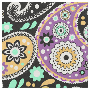 Bohemisch Cowgirl Modern Lila Paisley Print Stoff