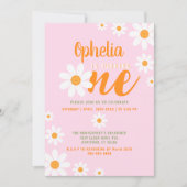 Bohemisch Daisy Baby 1. Geburtstag Party Niedlich  Einladung (Vorderseite)