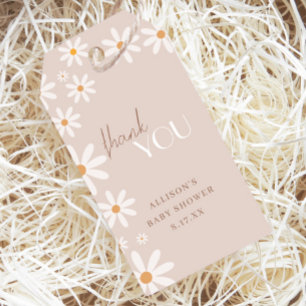 Bohemisch Daisy Baby in Bloom Baby Dusche Vielen D Geschenkanhänger