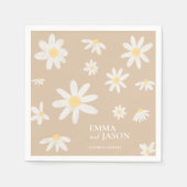 Bohemisch Daisy Blume Napkins Serviette (Vorderseite)