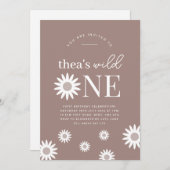 Bohemisch Daisy Wild Einladung zum Geburtstag (Vorne/Hinten)