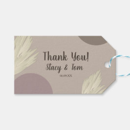 Bohemisch danke Pampas Shapes Geschenkanhänger