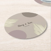 Bohemisch danke Pampas Shapes Natural Runder Pappuntersetzer (Angewinkelt)