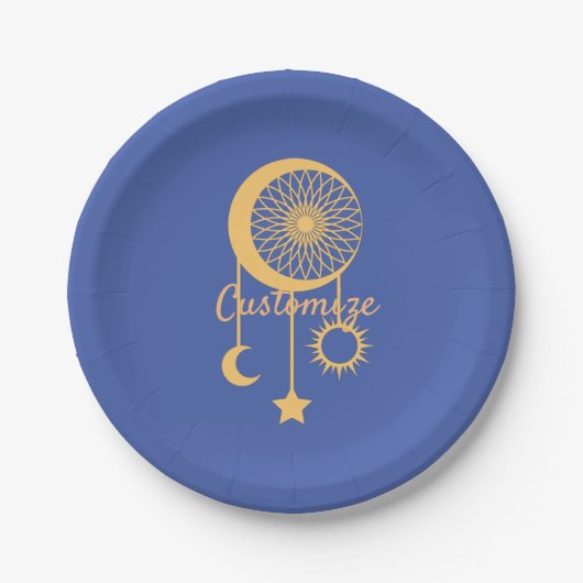 Bohemisch Dream Catcher Thunder_Cove  Pappteller (Vorderseite)