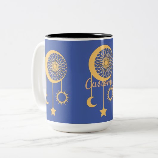 Bohemisch Dream Catcher Thunder_Cove Zweifarbige Tasse (Vorderseite Links)