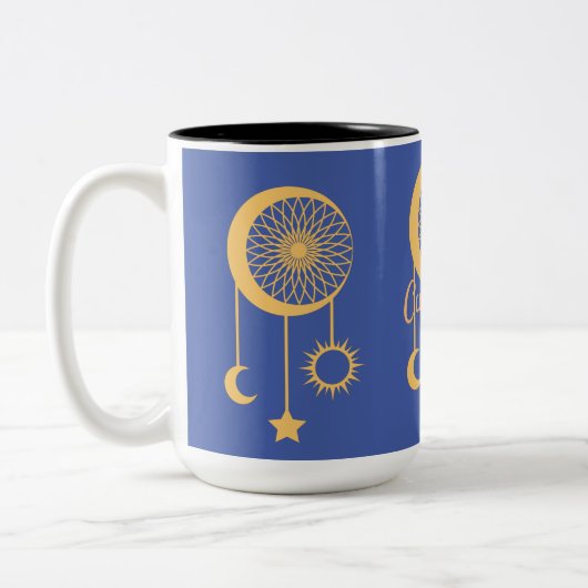 Bohemisch Dream Catcher Thunder_Cove Zweifarbige Tasse (Links)