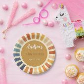 Bohemisch Dusche 70er Boho Sunshine Bohemisch Pappteller (Party)