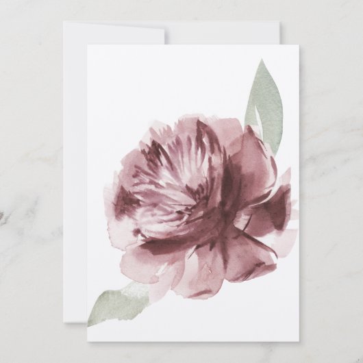 Bohemisch Dusty Rose Bridal Dusche Einladung (Rückseite)