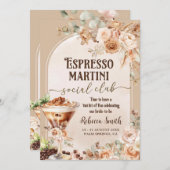 Bohemisch Espresso Martini Bachelorette Itinerary Einladung (Vorne/Hinten)