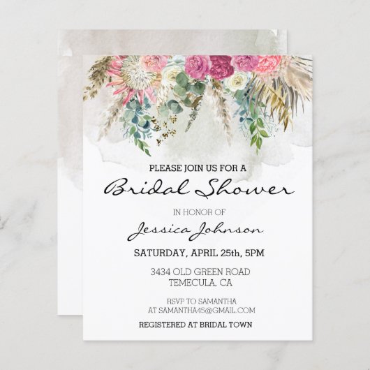 Bohemisch Eukalyptus Floral Bouquet (Vorne/Hinten)