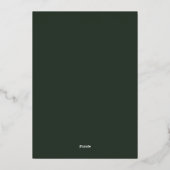 Bohemisch Evergreen Fern Moderne Minimalistische H Folieneinladung (Rückseite)