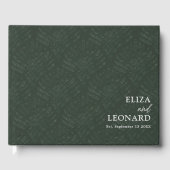 Bohemisch Evergreen Fern Moderne Minimalistische H Gästebuch (Vorderseite)