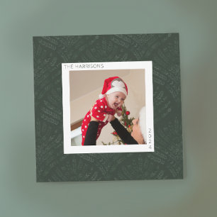 Bohemisch Evergreen Fern Modernes Minimalistisch Feiertagskarte