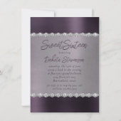 Bohemisch Fairy Ball Gown | Mute Ombre Wine Sheen Einladung (Rückseite)