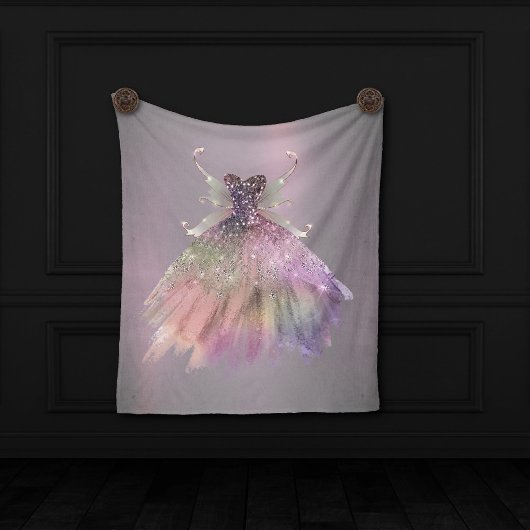 Bohemisch Fairy Ball Gown | Mute Ombre Wine Sheen Fleecedecke