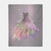 Bohemisch Fairy Ball Gown | Mute Ombre Wine Sheen Fleecedecke (Vorderseite)