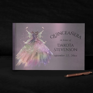 Bohemisch Fairy Ball Gown Mute Ombre Wine Sheen Gästebuch