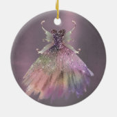 Bohemisch Fairy Ball Gown | Mute Ombre Wine Sheen Keramik Ornament (Hinten)
