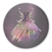 Bohemisch Fairy Ball Gown | Mute Ombre Wine Sheen Keramikknauf (Vorderseite)