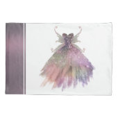 Bohemisch Fairy Ball Gown | Mute Ombre Wine Sheen Kissenbezug (Rückseite)