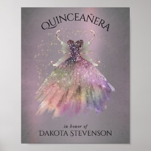 Bohemisch Fairy Ball Gown   Mute Ombre Wine Sheen Poster