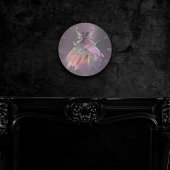 Bohemisch Fairy Ball Gown | Mute Ombre Wine Sheen Runde Wanduhr