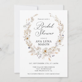 Bohemisch Fall Blumendusche Einladung