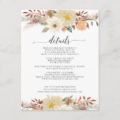 Bohemisch Fall Floral Wasserfarbe Bio Erde Begleitkarte (Vorderseite)