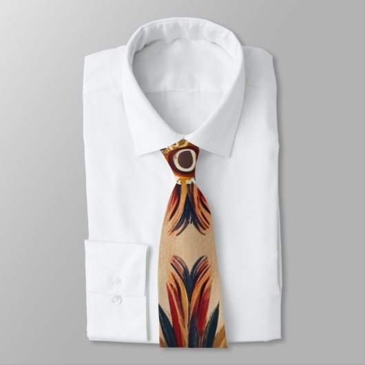 Bohemisch Feather Burst Neck Tie Krawatte (Gebunden)