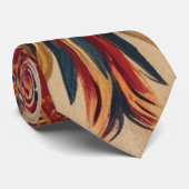 Bohemisch Feather Burst Neck Tie Krawatte (Gerollt)