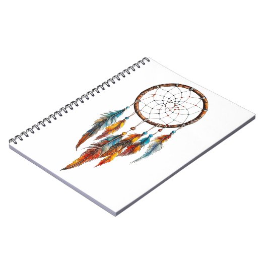 Bohemisch Feather Dreamcatcher-Notebook Notizblock (Linke Seite)