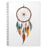 Bohemisch Feather Dreamcatcher-Notebook Notizblock (Vorderseite)
