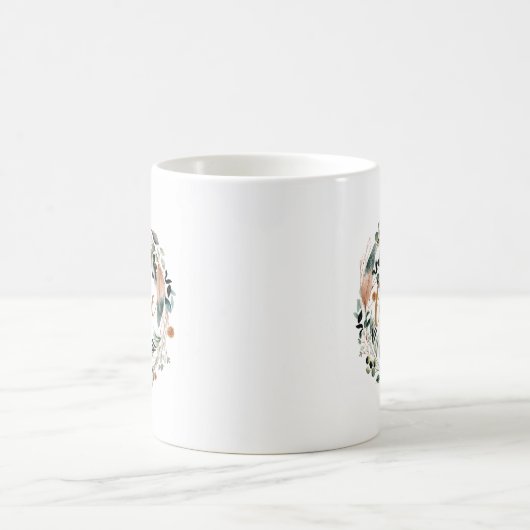 Bohemisch Feather Greenery Boho Bride Tasse (Mittel)