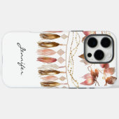 Bohemisch Feather Indian Leaf iPhone Case-Mate iPhone Hülle (Rückseite (Horizontal))