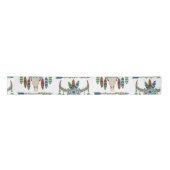 Bohemisch Feathers Dreamcatcher Blue Antler Arrow Satinband (Vorderseite)