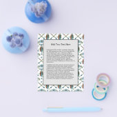 Bohemisch Feathers Dreamcatcher Blue Blumen Pfeile Flyer (Einzeln)