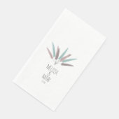 Bohemisch Feathers Paare Name Hochzeit Serviette (Ecke)