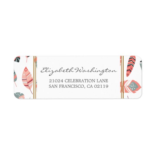 Bohemisch Feathers Pattern Baby Shower (Vorne)