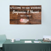Bohemisch Feathers Wedding Willkommensbanner Banner (Messeveranstaltung)
