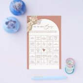 Bohemisch finden Sie das Gast-Bingo-Brautparty Flyer (Einzeln)