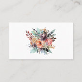 Bohemisch Floral Bouquet Wasserfarbe Platzkarte (Rückseite)