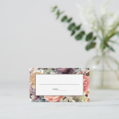 Bohemisch Floral Bouquet Wasserfarbe Platzkarte (Stehend Vorderseite)