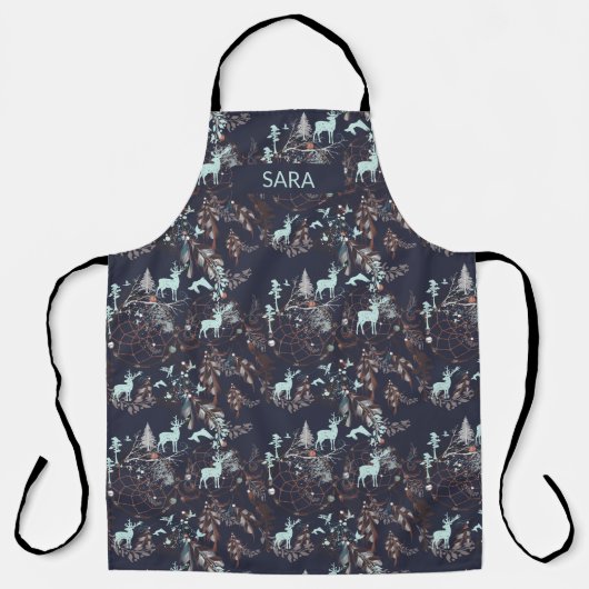 Bohemisch Forest Dreamcatcher Muster Schürze (Vorderseite)