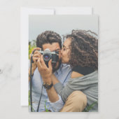 Bohemisch Garden Pink Boho Wildblume Foto Hochzeit Einladung (Rückseite)