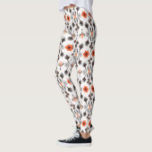 Bohemisch gestreifte Blume: handgezeichnet Vintag. Leggings (Links)
