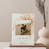 Bohemisch getrocknete Blume und Pampas-Gras-Foto Einladung