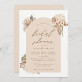 Bohemisch getrocknete Palm-Blätter Brautparty Einl Einladung (Vorne/Hinten)